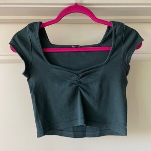 Brandy Melville - Dark Green Crop Top